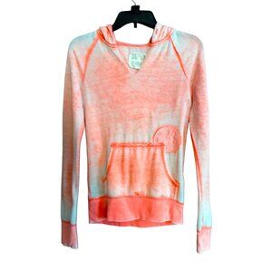 BILLABONG HOODIE Orange Tie Dye Size Small Junior
